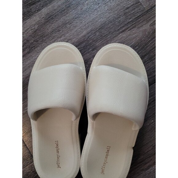 Jeffrey Campbell Bae Platform PVC Slide Sandals Size 11 Chunky Sole Y2K - Picture 12 of 12